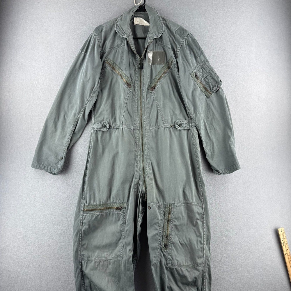 Vintage USAF K-2B Light Flying Coveralls Medium Long 60s Air Force 1967 Vietnam
